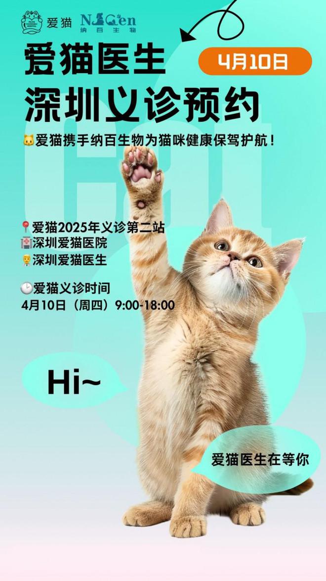 车深圳站：专业的猫咪健康守护行动开元棋牌app新瑞鹏爱猫义诊直通(图2)